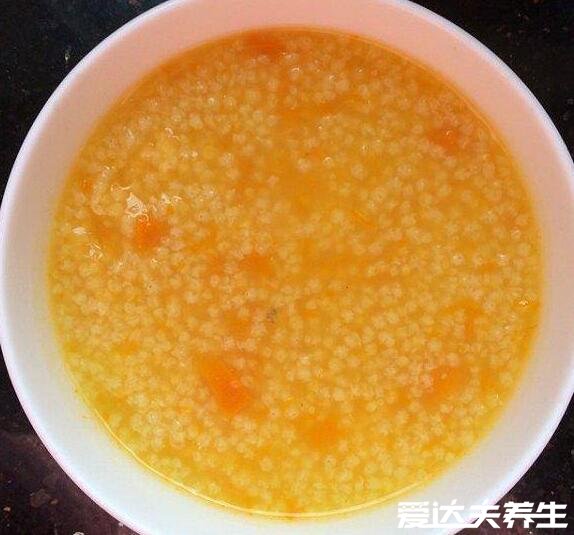 小米粥的热量为358.00kj/100g，跟大米相近但更适合减肥食用